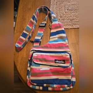 KAVU Colorful Striped Crossbody Bag